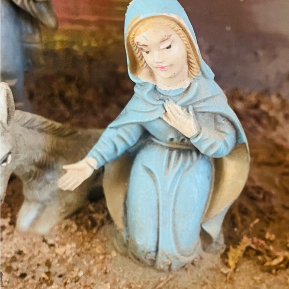 Vintage Italian Nativity Scene Set 10 Figurines Mid-Century - Picture 4 of 15